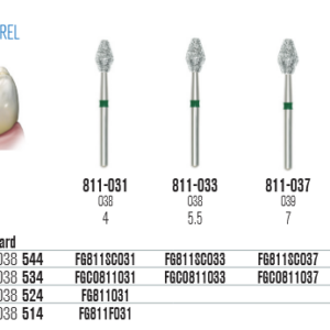 SS White Buzogány alakú gyémántfúró (811)