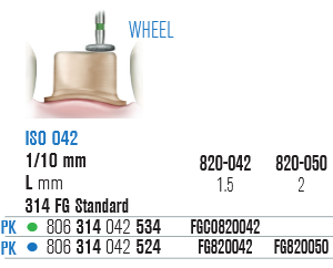 SS White Lencse alakú gyémántfúró (820)