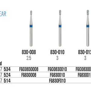 SS White Körte alakú gyémántfúró (830)