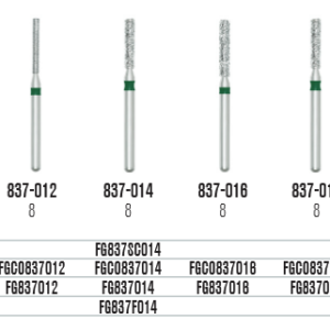 SS White Fissura formájú gyémántfúró (837)