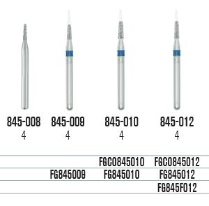 SS White Kúp- lapos végű gyémántfúró (845)
