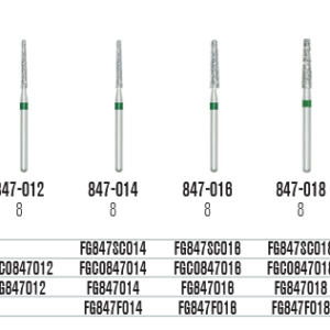 SS White Kúp- lapos végű gyémántfúró (847)