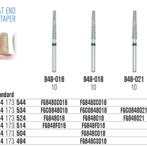 SS White Kúp- lapos végű gyémántfúró (848)