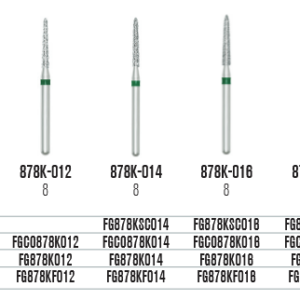 SS White Cilinder formájú gyémántfúró kürettáláshoz (878K)