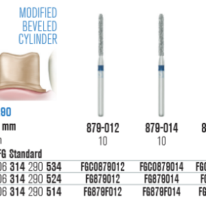 SS White Cilinder formájú gyémántfúró (879)