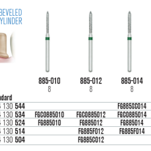 SS White Cilinder- hegyes végű gyémántfúró (885)