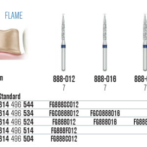 SS White Láng alakú gyémántfúró (888)
