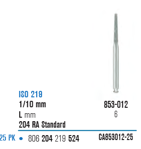 SS White Kúp- inaktív végű gyémántfúró RA(853)
