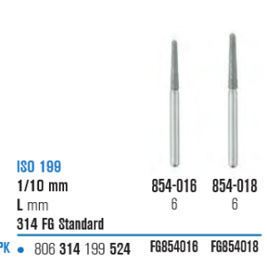 SS White Kúp- lekerekített végű gyémántfúró (854)