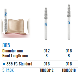 SS White TDA Gyémánfúró 885-016M