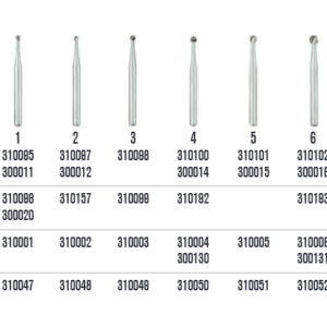 SS White ( RA) Karbid fúrók, gömb forma