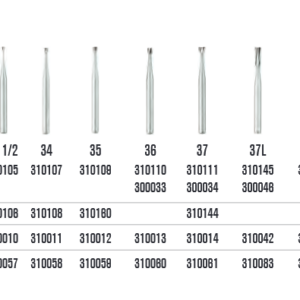 SS White ( RA) Karbid fúrók, fordított kúp