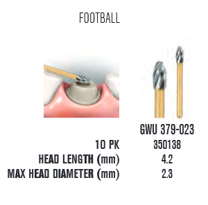 SS White GW Ultra koronafelvágó, csepp forma