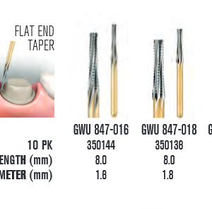 SS White GW Ultra koronafelvágó, levágott végű kúp forma