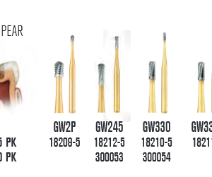 SS White GW koronafelvágó, körte forma