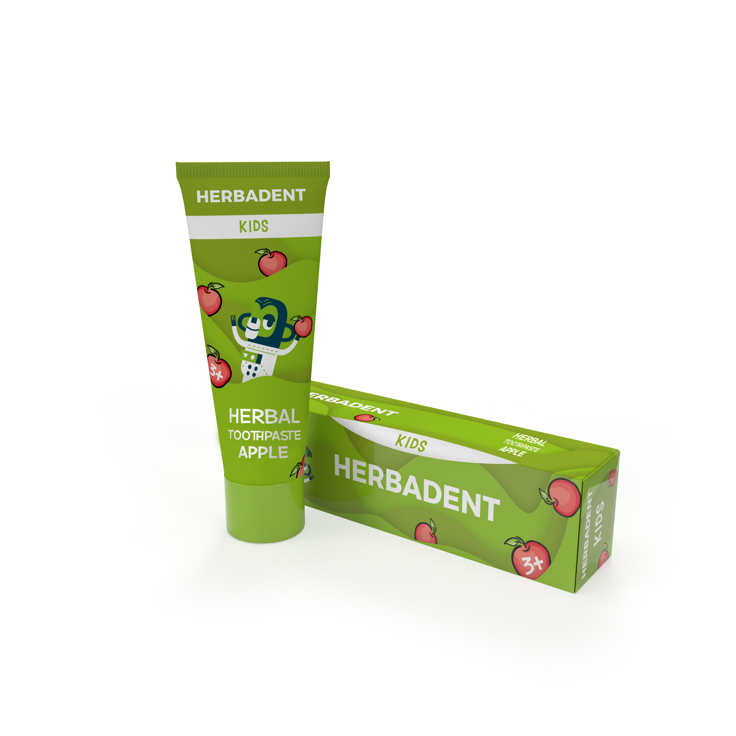 HERBADENT KIDS gyógynövényes alma ízű fogkrém 75g